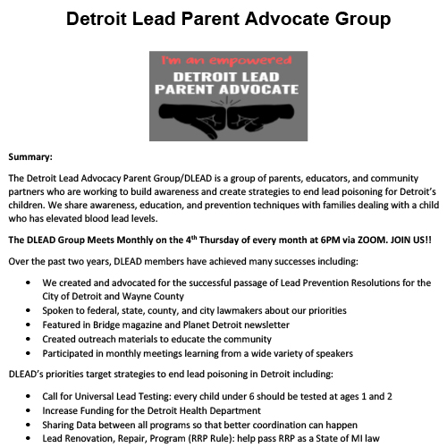 Detroit Lead Safe App Arabic