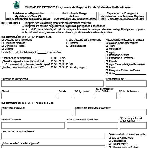 Lead Detroit App Spanish