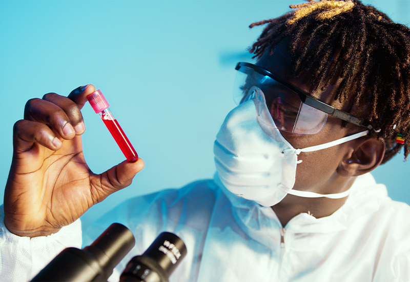 Inspecting a blood sample