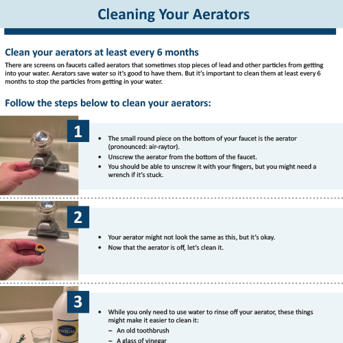 Cleaning your aerators<br />
