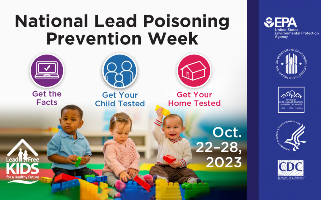 Oct 22-28, 2023, is National Lead Poisoning Prevention Week